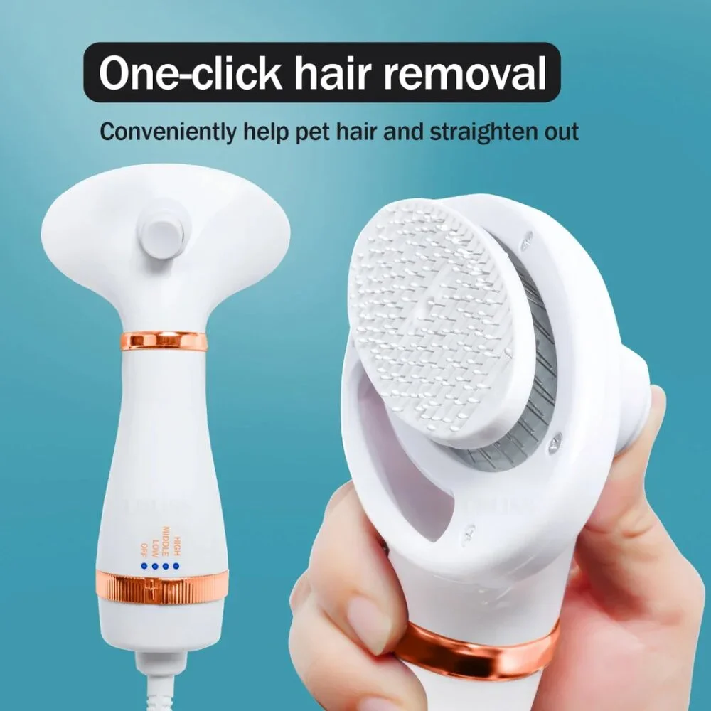 3 in1 quiet per dryer and brush for your dog's or cat's hair